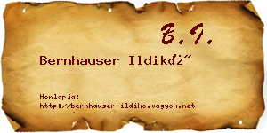 Bernhauser Ildikó névjegykártya