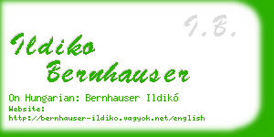 ildiko bernhauser business card