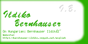 ildiko bernhauser business card